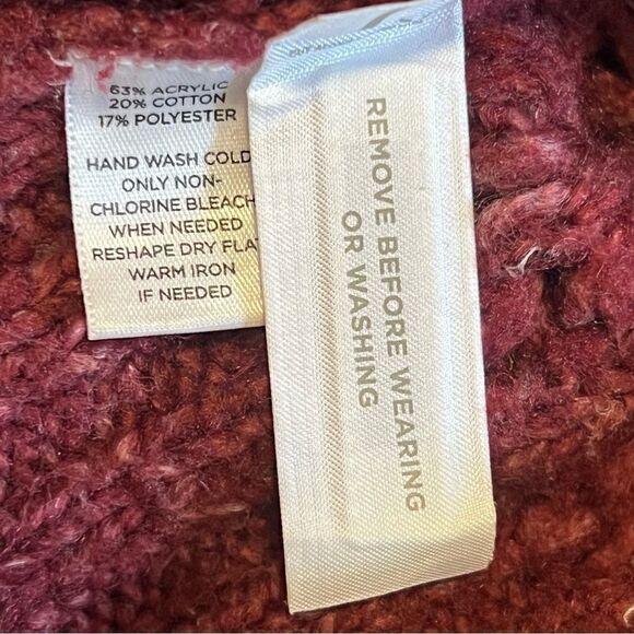 Loft Wine Colored Boat Neck Sweater. Textured. 3/4 Sleeves. Sz Sm. EUC! - Picture 8 of 11